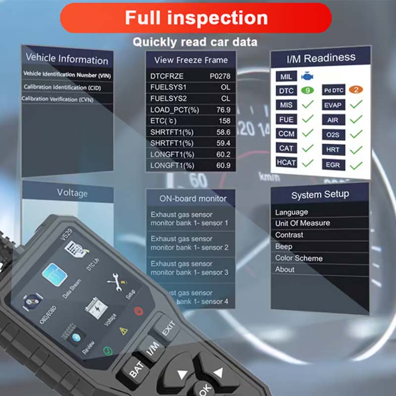 🔧✨Professional OBD2 diagnostic tool: accurate and fast analysis, compatible with most vehicles 🚗📱