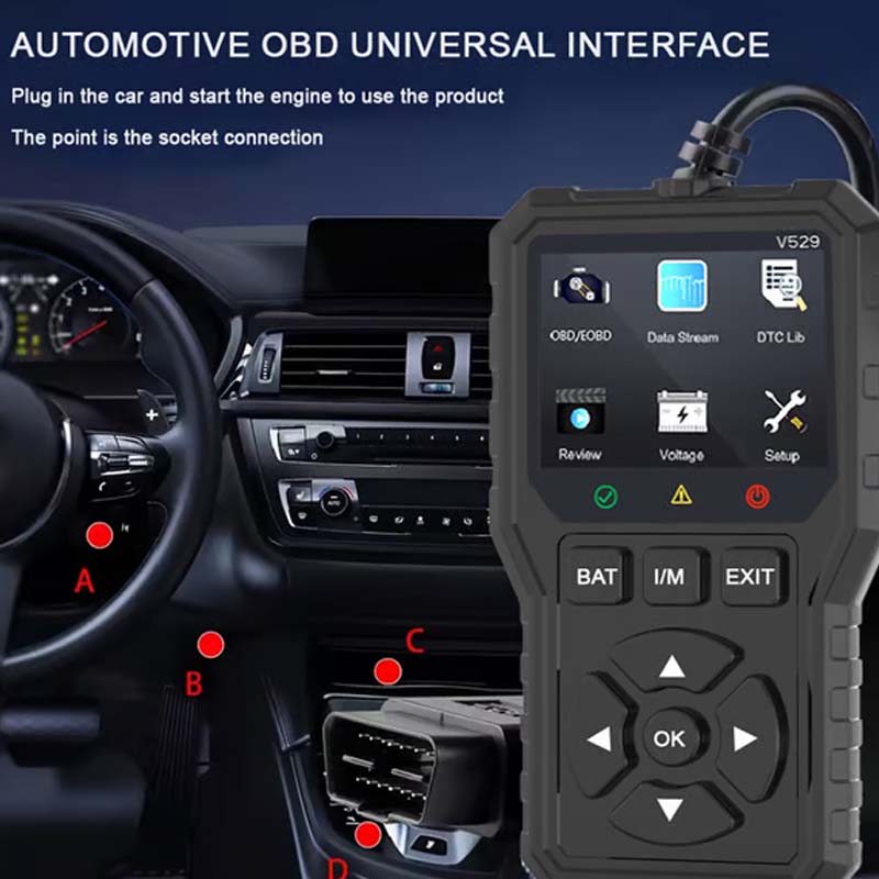 🔧✨Professional OBD2 diagnostic tool: accurate and fast analysis, compatible with most vehicles 🚗📱